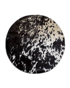 Placemat cowhide round black/white Ø38cm (bos taurus taurus)