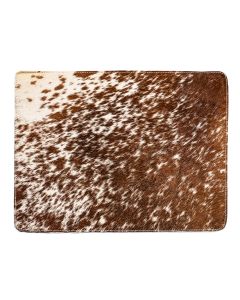 Placemat cowhide rectangular brown/white 30x40cm (bos taurus taurus)
