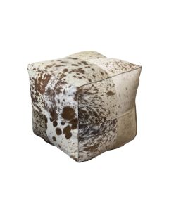 Pouf cow square brown/white 40cm (bos taurus taurus)