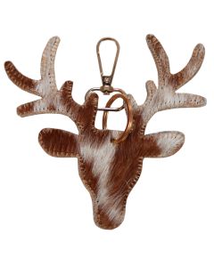 Keychain cow deer brown/white medium 11cm gold (bos taurus taurus)