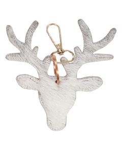 Keychain cow deer grey medium 11cm gold (bos taurus taurus)