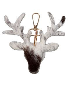 Keychain cow deer black/white medium 11cm gold (bos taurus taurus)