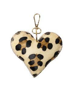 keychain cow heart leopard medium gold (bos taurus taurus)