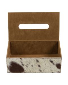 tissue box cow brown/white 25x14x9cm (bos taurus taurus)