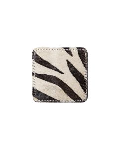 coaster square zebra 9x9cm (bos taurus taurus)