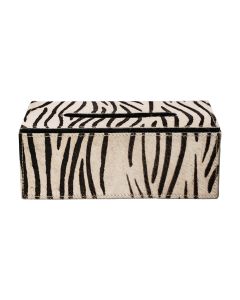 tissue box cow zebra 25x14x9cm (bos taurus taurus)