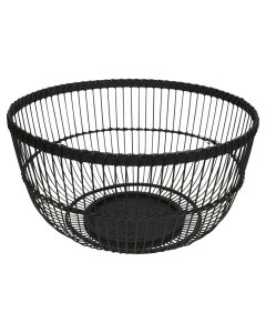 bamboo basket black (set of 2)