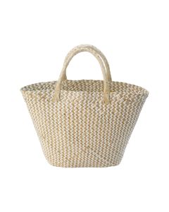 seagrass handbag white/natural 30cm