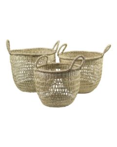 seagrass basket natural (set of 3)