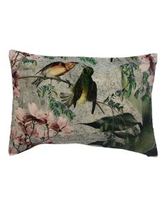 big cushion velvet charming kissing birds 40x60cm