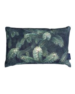 half cushion velvet winter fir branches 30x50cm