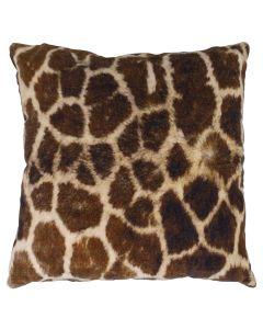 cushion velvet jungle giraffe print 45x45cm