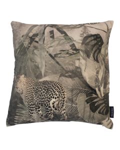cushion velvet jungle panther 45x45cm