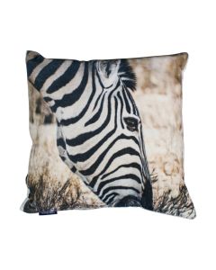 cushion velvet jungle zebra 45x45cm