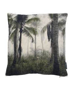 cushion velvet palm green 45x45cm
