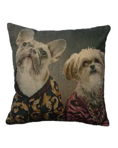 cushion velvet preppy dogs 45x45cm