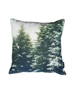 Cushion velvet winter fir trees 45x45cm