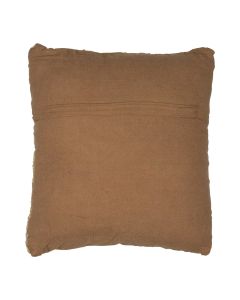 cushion recycled leather braided camel 45x45cm