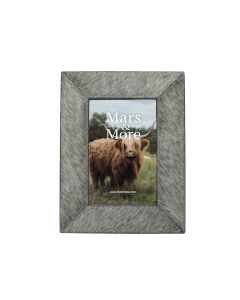 photo frame cow hide grey 15x10cm (bos taurus taurus)