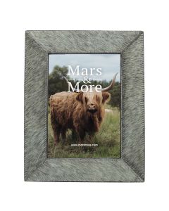Photo frame cow hide grey 18x13cm (bos taurus taurus)
