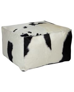 pouf cow square black/white 50x50x30cm (bos taurus taurus)