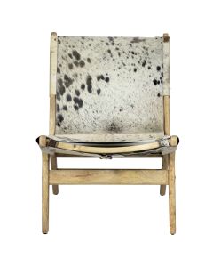 chair relax cowhide brown/white (self-assembly) (bos taurus taurus)