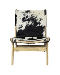 chair relax cowhide black/white (self-assembly) (bos taurus taurus)
