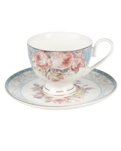 Cup and saucer 11x8x7 cm / Ø 15x2 cm / 200 ml - pcs