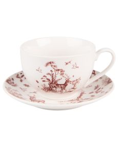 Cup and saucer 12x9x6 cm / ? 14x2 cm / 200 ml - pcs     