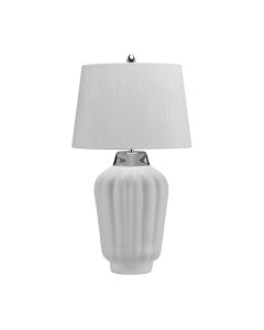 Bexley 1 Light Table Lamp - White & Polished Nickel