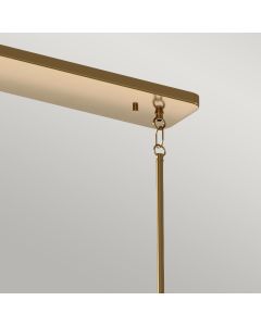 Kimrose 10 Light Linear Chandelier - Brass