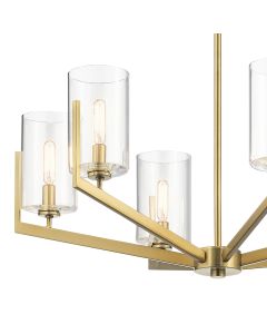 Nye 6 Light Chandelier - Brass