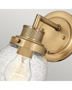 Poppy 1 Light Wall Light - Brass