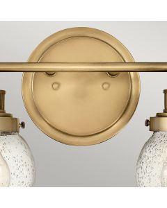 Poppy 2 Light Wall Light - Brass