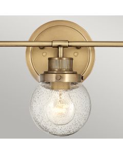 Poppy 3 Light Wall Light - Brass