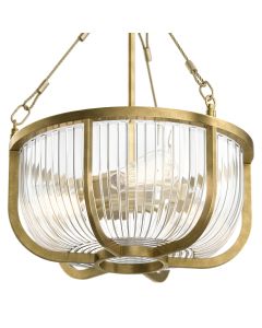 Roux 3 Light Pendant/ Semi-Flush - Brass