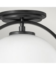 Somerset 1 Light Flush - Black