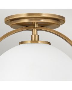 Somerset 1 Light Flush - Brass