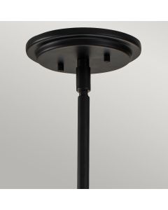 Somerset 1 Light Medium Pendant - Black/Clear