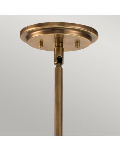Somerset 1 Light Medium Pendant - Brass/Clear