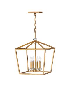 Stinson 4 Light Large Pendant/ Semi-Flush - Brass