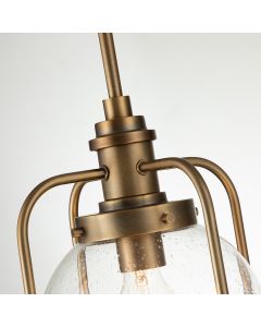 Triocent 1 Light Pendant/ Semi-Flush - Brass