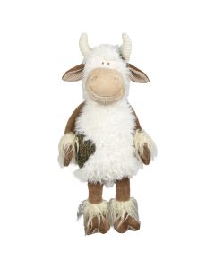 cuddly toy sweet long hair cow 25cm