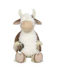 cuddly toy sweet long hair cow 25cm