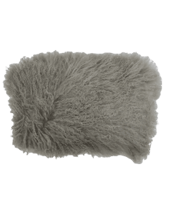 cushion sheep curly hair grey 35x50cm (ovis aries)