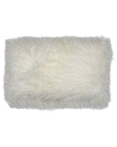 Cushion sheep curly hair white 35x50cm