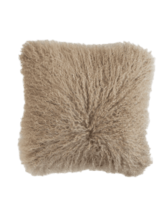 cushion sheep curly hair beige 40x40cm (ovis aries)