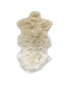 Ombre fur sheep curly hair white/beige 60x100cm