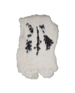 fur rabbit spotted white black 40cm (oryctolagus cuniculus)