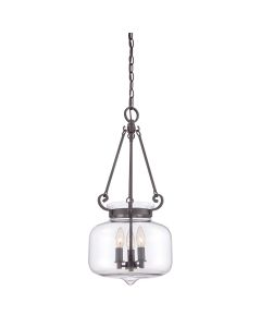 Stewart 3 Light Pendant in Western Bronze